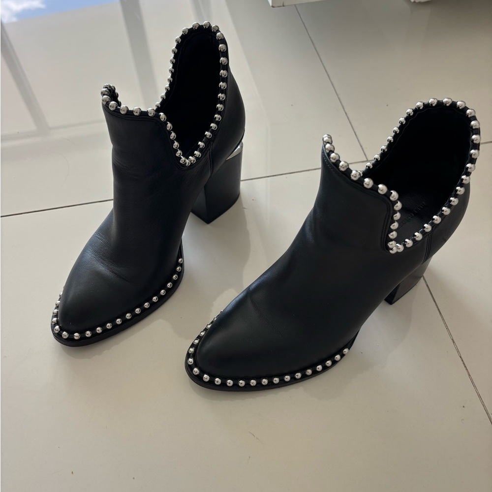 Alexander Wang Black Studded Ankle Boots